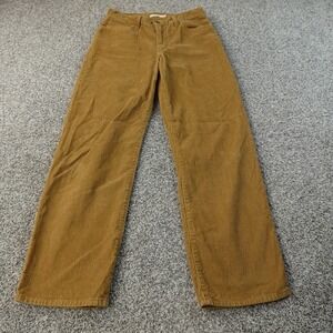 Levis Pants Womens 29 Brown Cord Corduroy High Rise 94 Baggy 5 Pocket Jeans Mom